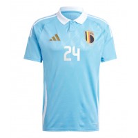 Maglia Calcio Belgio Amadou Onana #24 Seconda Divisa Europei 2024 Manica Corta